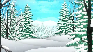 Green Screen Graphics | Snow Tree Animated Background | HD 1080P