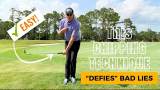 “CHIPPING from BAD LIES!” - This technique WORKS!  #golflesson #golftips #golfinstruction