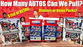 BLASTERS vs VALUE PACKS | 2022 Rookies & Stars Football Card Retail REVIEW Pulling AUTOS and ROOKIES