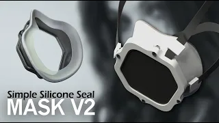 3D Printed Respirator Face Mask V2 - 100% Silicone Seal