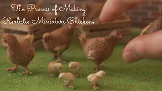 The Process of Making Realistic Miniature Chickens | 1/12th Scale Polymer Clay Sculpture | Art Vlog