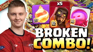 Riqirez using Super Wizards with FIREBALL is COMPLETELY BROKEN! Clash of Clans