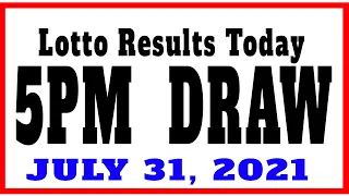 OLRT LIVE: Lotto Results Today 5pm draw July 31, 2021