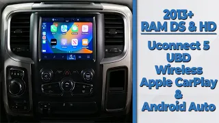 2013+ Ram 1500 DS & HD UConnect 5 UBD Wireless Apple CarPlay & Android Auto Upgrade Infotainment.com