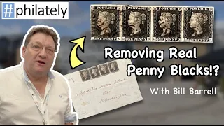 Soaking Penny Blacks off an 1840s Wrapper: #philately 32