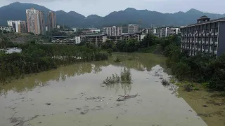 Water nine meters higher than safety level in SW China's Chongqing