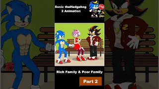 Sonic the Hedgehog 2 Animation - Poor Family & Rich Family #Shorts