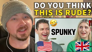 American Reacts to American words that are RUDE in the UK