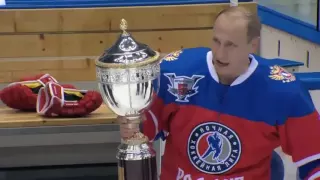 Raw: Putin Plays in Exhibition Ice Hockey Match