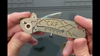 Custom Knife factory Rampage disassembly and maintenance