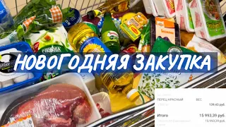 ЗАКУПКА ПРОДУКТОВ НА НОВЫЙ ГОД  | ЧЕК НА 15 ТЫСЯЧ  #закупка #новогодняязакупка