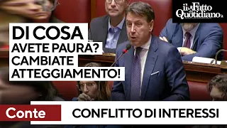 Conflitto d’interessi, Conte: “Di che cosa avete paura? Parlamentari pagati da Paesi stranieri”