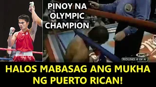 PINOY OLYMPIC CHAMPION, HALOS MABASAG ANG MUKHA NG PUERTO RICAN!