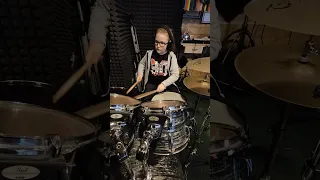 IRON MAIDEN HALLOWED BE THY NAME DRUM COVER 7 YEARS OLD 🥁 #drumcover #drummer #drumvideo