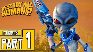 Destroy All Humans REMAKE Walkthrough PART 1 Full Game (PC) No Commentary @ 1440p (60ᶠᵖˢ) ✔