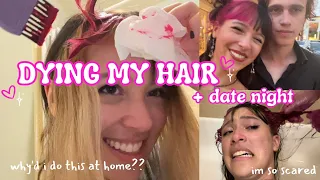 DYE MY HAIR WITH ME!! + date night!!