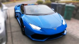 HE LET ME BORROW HIS BLUE LAMBORGHINI!