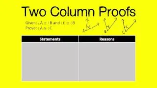 Two Column Proofs: Transitive Property of Congruence