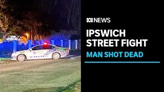Ipswich street fight sees one man shot dead, three others in hospital | ABC News