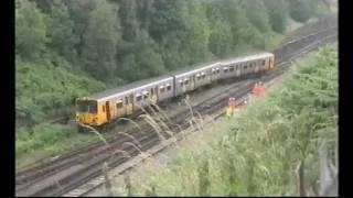 Merseyrail train derailed at Kirkdale Liverpool 2009