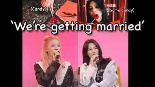 Soyeon, ‘We’re getting married’ 小娟是在求婚嗎？(ft.🐑秀婷)｜Yuyeon MiMin Sooshu｜GIDLE 女孩子們 卷餅 狗狗 碎花