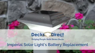 Replacing the Imperial Solar Post Cap Light's Solar Batteries