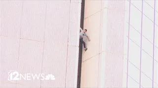 Who is the man who climbed the former Chase Tower in Phoenix?