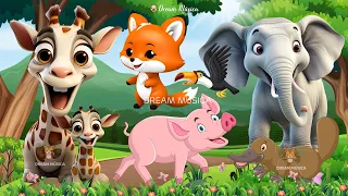 Animal sounds around us: Elephant, Pig, Giraffe, Fox, Platypus - Animal videos