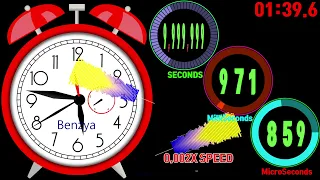 Benzya Clock 10,000,000 second 1 microsecond  timer  countdown alarm🔔