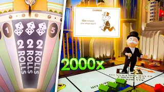 10X CHANCE MULTIPLIER WITH 2 ROLLS ON MONOPOLY GAME SHOW!