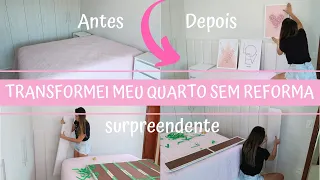 Instalei a cabeceira | Pendurei os quadros |transformação sem reforma antes e depois gastando pouco