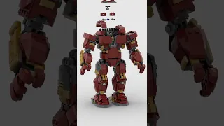 LEGO Iron Man Hulkbuster 🤖 Satisfying Building Animation #shorts #legomech #legomoc