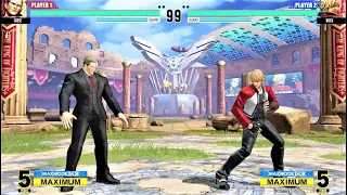 Geese's MAX level Combo in REAL match - Geese Howard vs Rock Howard (Hardest AI) - KOF XV