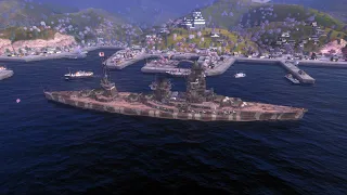 Hyūga Tier 7 japanese premium battleship - 96,7k dmg in Tier 8 battle - World of Warships Blitz