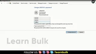Laptop mein Password kaise lagaye windows 10/11 [2024] | Learn Bulk