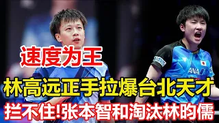 3-0!速度為王,正手拉爆臺北小將,林高遠晉級八強,靜待王楚欽。攔不住!張本智和3-1淘汰林昀儒,鎖定8強,現場閃光燈惹爭議! #乒乓球 #tabletennis #桌球