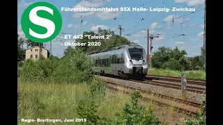 Führerstandsmitfahrt S5X Halle - Leipzig - Zwickau (Oktober 2020)