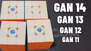 Gan 14 vs Gan 13 vs Gan 12 vs Gan 11 | ¿Cuál es el mejor cubo de Gan?🔥