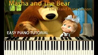 Masha and The Bear - The Grand Piano Lesson - Piano Tutorial