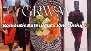 *GRWM* for Date Night at a Fine Dining Restaurant in Zim 🇿🇼 makeup, outfits, what we ate || ZIM VLOG