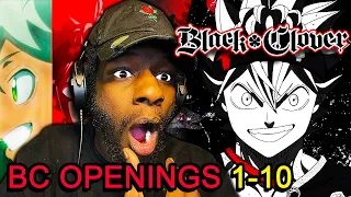 Black Clover Openings Are... SUPRISINGLY GOOD!! (WOW!) | Black Clover Openings 1-10 REACTION!! |