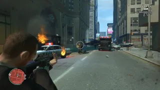GTA IV Epic 6 Star Wanted Level Police Shootout + Escape