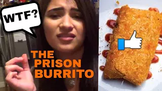 THE PRISON BURRITO CHALLENGE! HOW TO MAKE  PRISON BURRITO