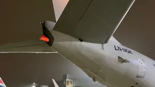 737 APU start up with flames