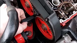 timing a rover K series twin cam engine before removing the cambelt