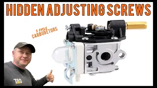 Hidden Carburetor Adjusting Screws On 2 Stroke Weedeaters and Leaf blowers