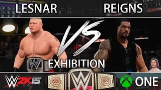 WWE 2K15 - Brock Lesnar vs Roman Reigns (Xbox One Next Gen Graphics)