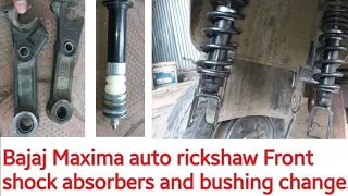 Bajaj Maxima auto rickshaw Front shock absorbers and bushing change.