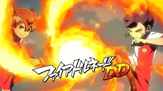 Inazuma Eleven GO VS Danball Senki W - Fire Tornado DD (ファイアトルネードDD)