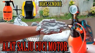 Buat Sendiri Alat Cuci Salju Motor Mobil Degan Semprotan Burung dan Kompresor Mini